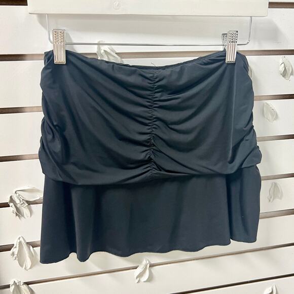 Edikted Ruched Off-Shoulder Crop Top Corey Low Rise Mini Skirt Set Black S / XS - Picture 6 of 9